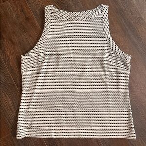 Ann Taylor white and black Knit Tank Top